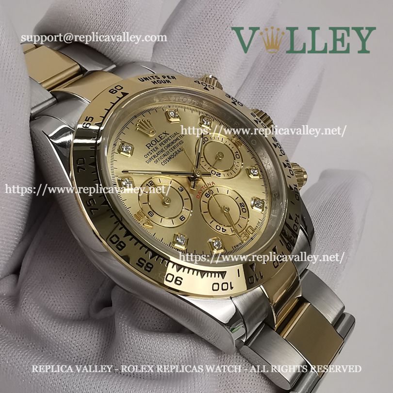 D202 Rolex Daytona 116503 Two Tone Gold Diamond Dial