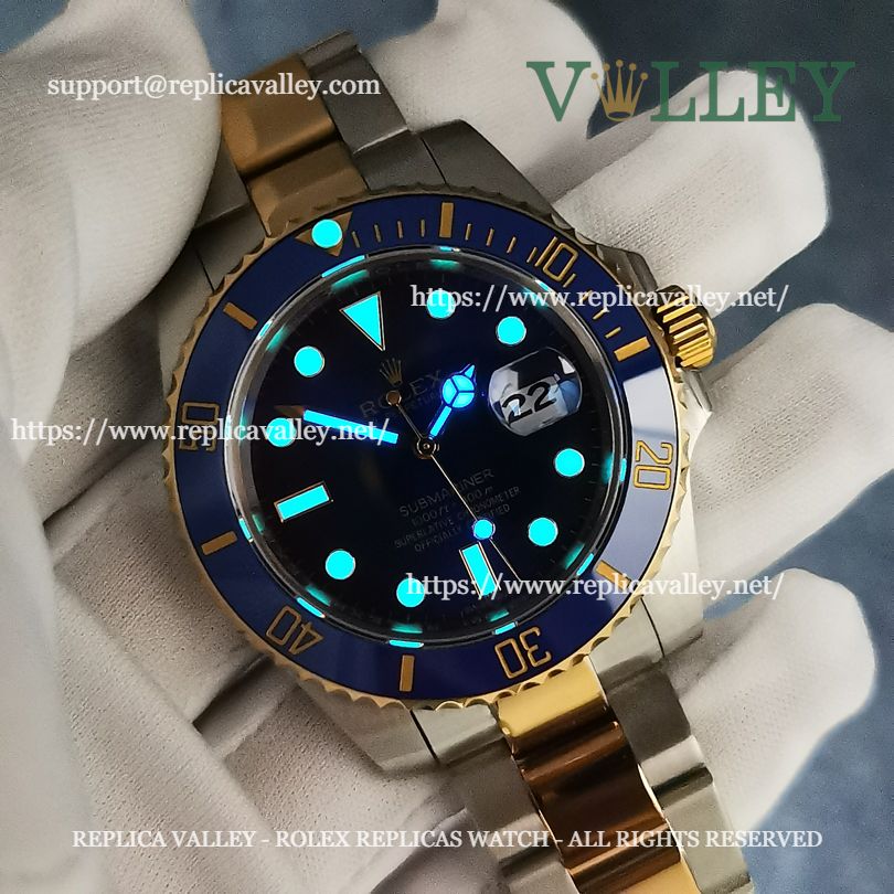 S303 Rolex Submariner 116613LB 2 Tone Blue Dial
