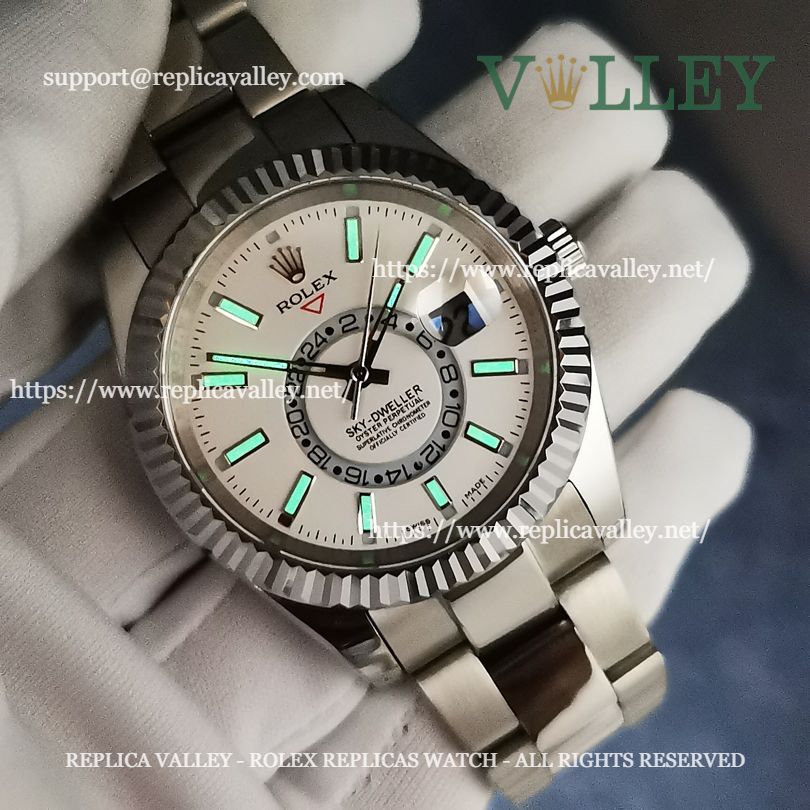 SKD003 Rolex Sky-Dweller 326934 Oyster Bracelet White Dial