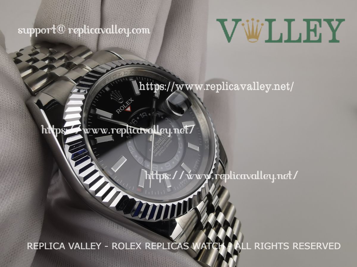 SKD012 Rolex Sky-Dweller 326934 Jubilee Bracelet Black Dial
