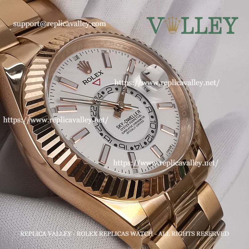SKD202 Rolex Sky-Dweller 326935 Oyster Bracelet White Dial
