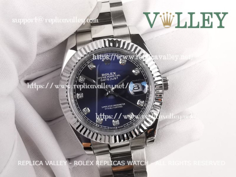 DJ41104 Rolex Datejust 126334 Oyster Bracelet Blue Diamond Dial