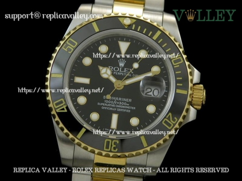 S301 Rolex Submariner 116613LN 2 Tone Black Dial