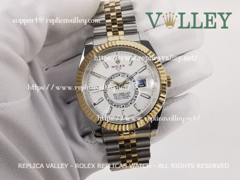 SKD113 Rolex Sky-Dweller 326933 Jubilee Bracelet White Dial