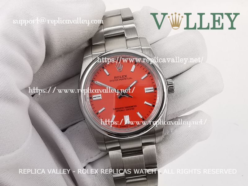 Rolex Oyster Perpetual 126000 36MM Coral Red Dial