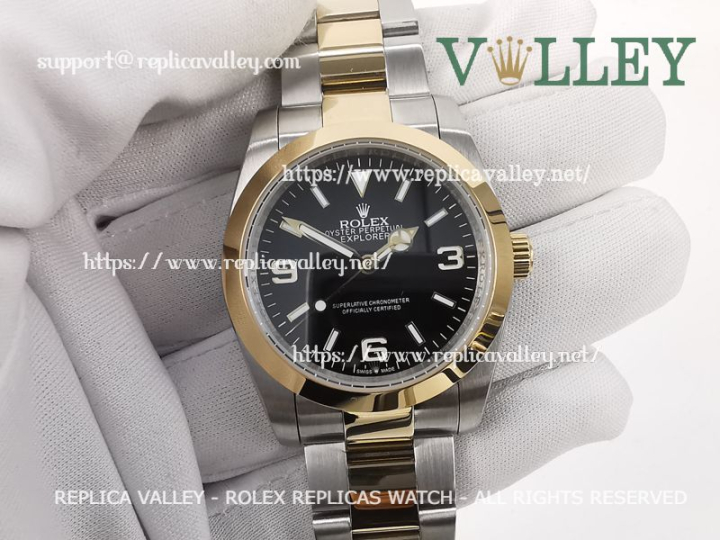 Rolex Explorer 124273 Oystersteel and Yellow Gold Black Dial